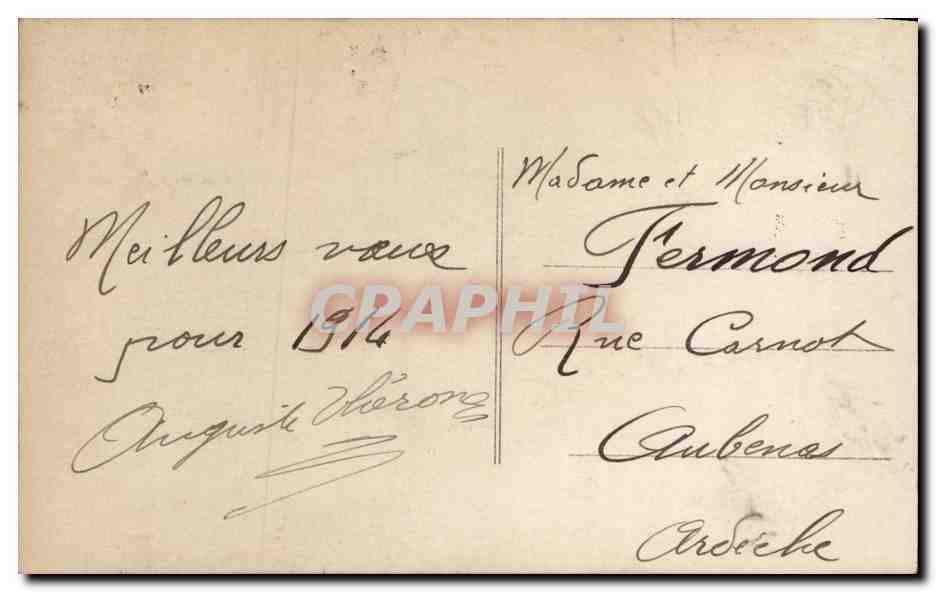 Fantaisie - Homme - Fer a Cheval - horseshoe - CPA  — Rückseite