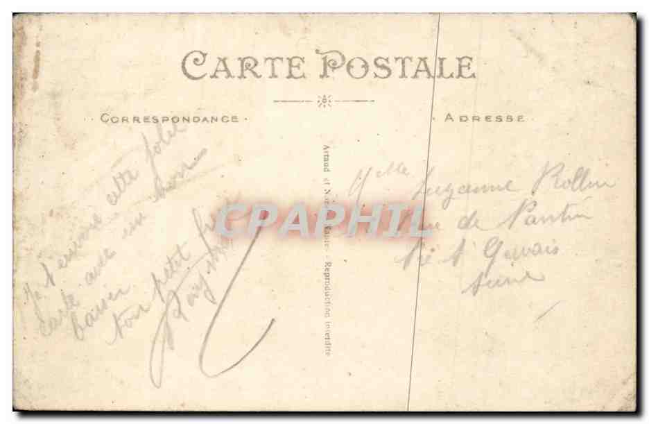 Humour - cycliste - velo - paysan - sabots - pomme de terre - CPA  — Rückseite