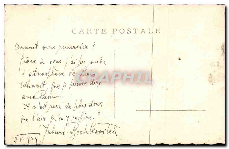 Fantaisie - Femme - Stern looking woman - CPA  — Verso