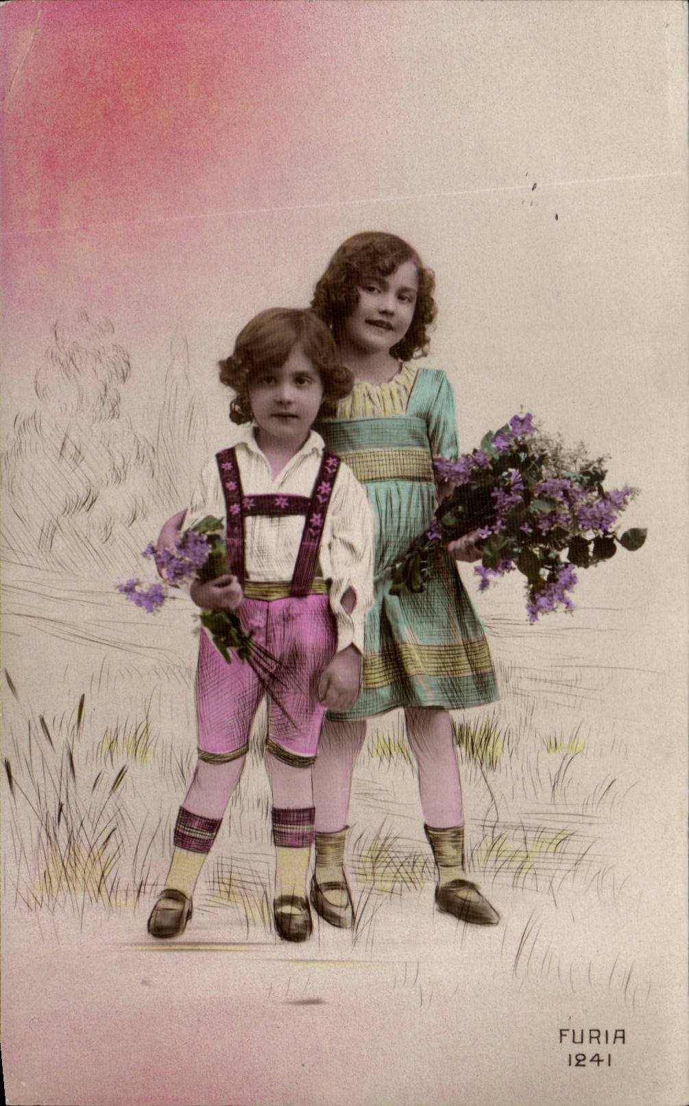 Fantaisie - Enfant - little boy in lederhosen - CPA 