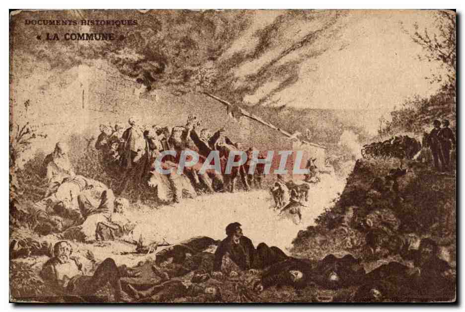 Arts - Tableaux - Mai 1871 - Les federes sont fusilles au Pere Lachaise - CPA 