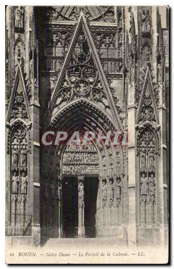 Rouen - Notre Dame - Le Portail - CPA 
