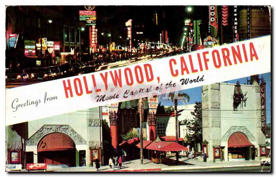 Etats - Unis - USA - California - Greetings from Hollywood California - Movie Capital of the World - CPA 