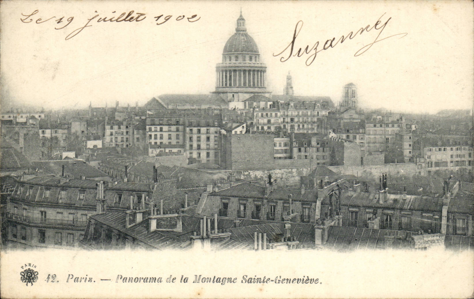 CPA Paris Panorama de la Montagne Sainte Genevieve