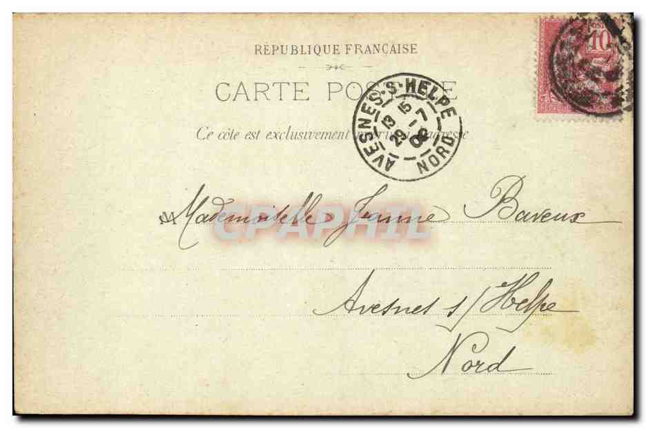 CPA Paris Le Louvre Pavillon Richelieu — Verso