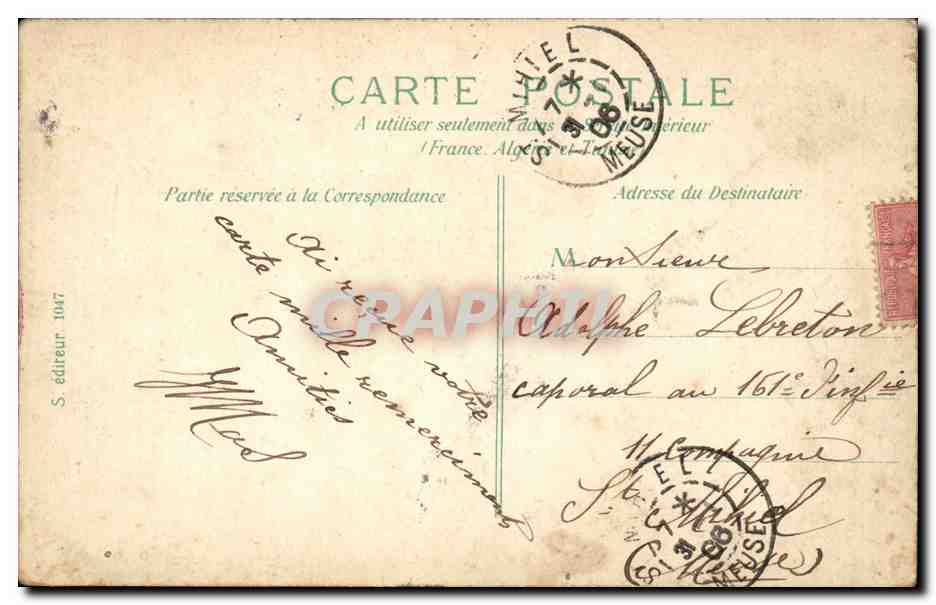 CPA Paris Pont des Arts et l'institut — Rückseite