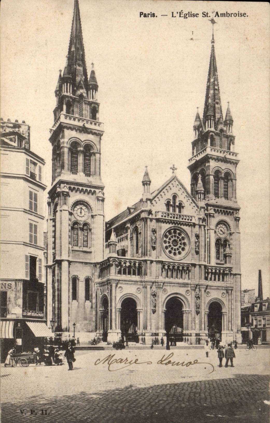 CPA Paris Eglise Saint Ambroise