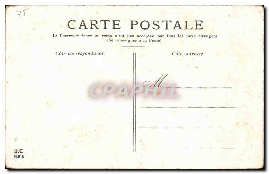 CPA ParisLa conciergerie — Rückseite