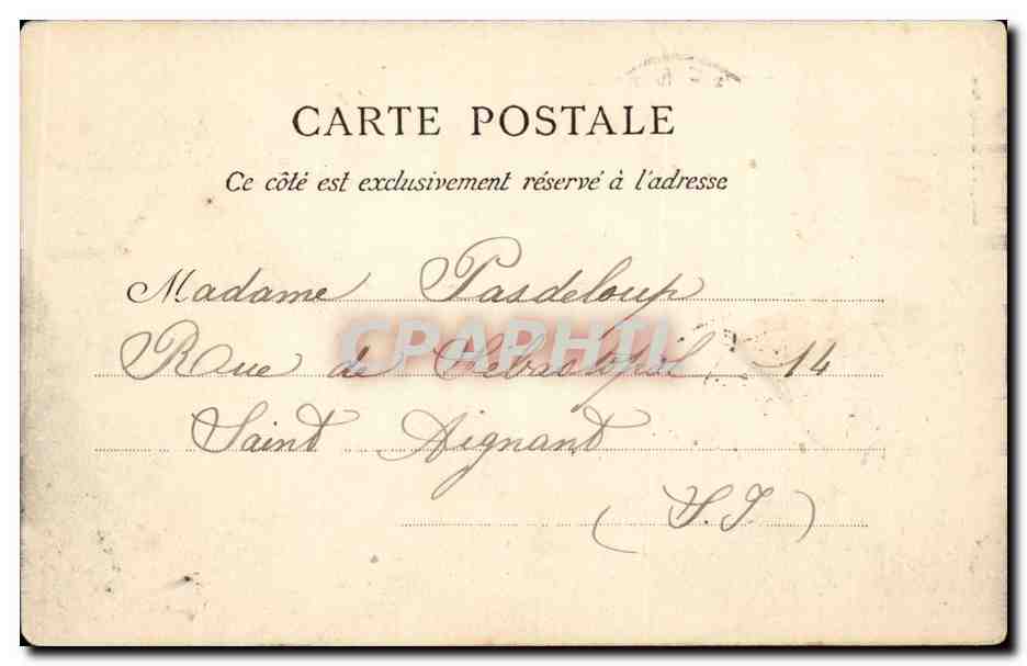 CPA Paris Chambre des Deputes — Rückseite