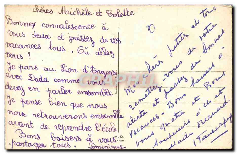 Fantaisie - Enfant - Sur la route - chubby doll style - automobile - CPA  — Verso