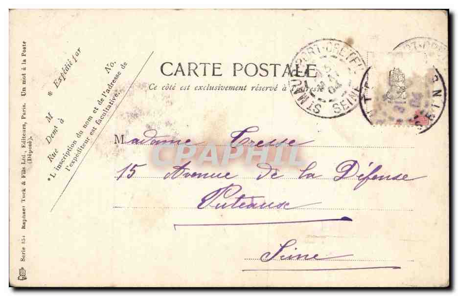 Chasse à cheval — Éditeur Tuck & Fils, Paris, série 854 — Reverso