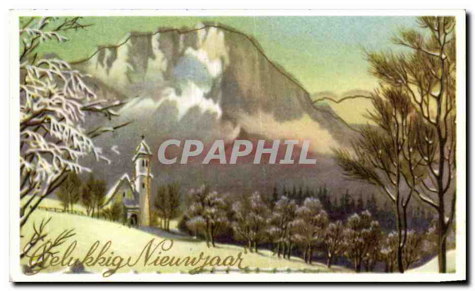 Fetes - Bonne Annee - Calming Winter Scene - CPA 