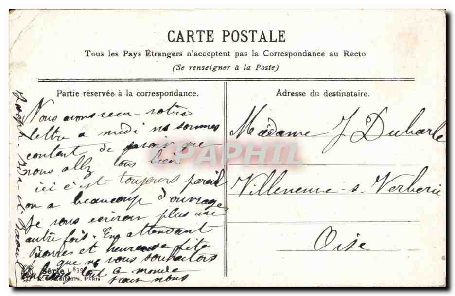 Mazzo di lilac — Auguri per le feste — A. et C. Baudots, Parigi — Verso