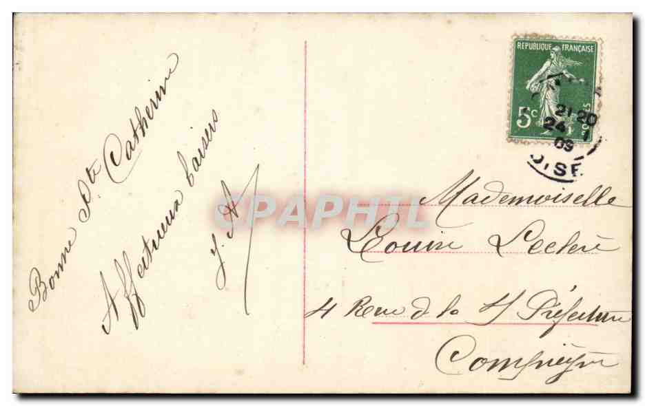 Fantaisie - Enfant - Pretty Girl with big bow - CPA  — Rückseite