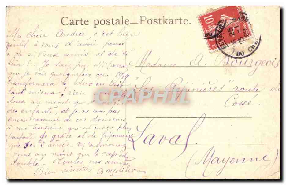 Beauté — Studienkopf — D. M. Robinson, Penny, n° 349 — Rückseite