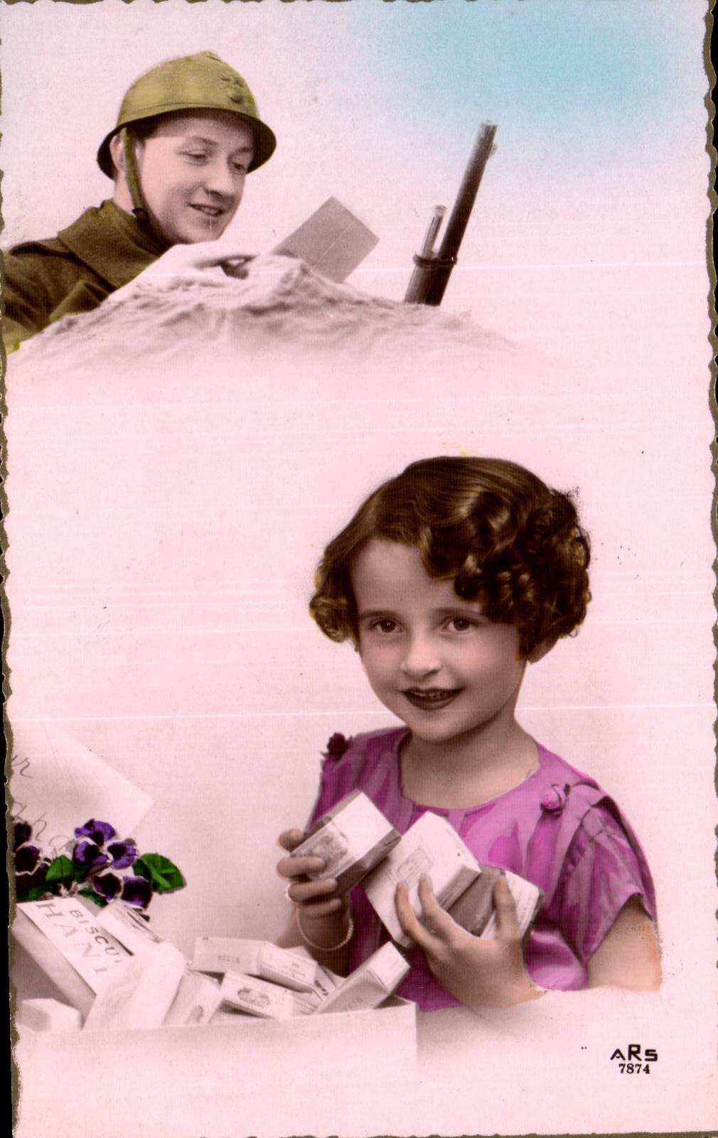 Fantaisie - Enfant - lettre - Militaria - Soldat - Soldier - CPA 