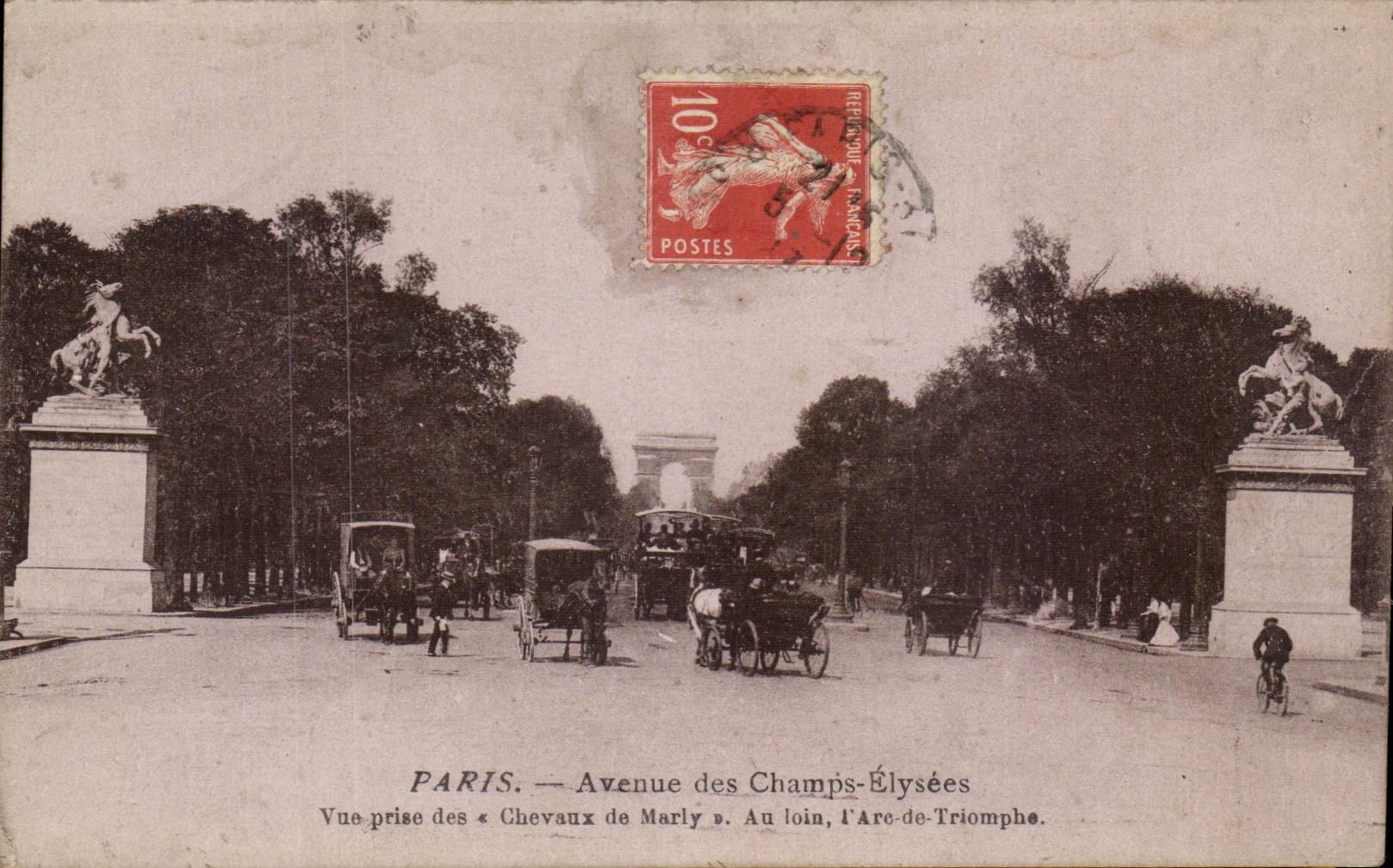 CPA Paris Avenue des Champs Elysees