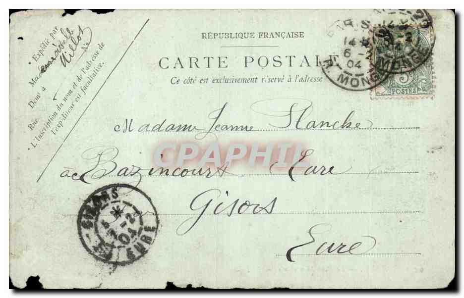 CPA Paris Le parc Montsouris — Verso