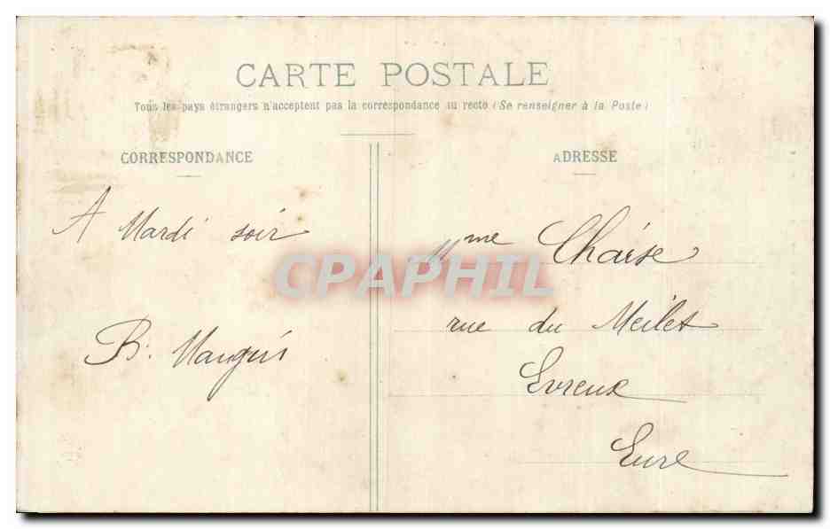 CPA Versailles Les grandes eaux — Verso