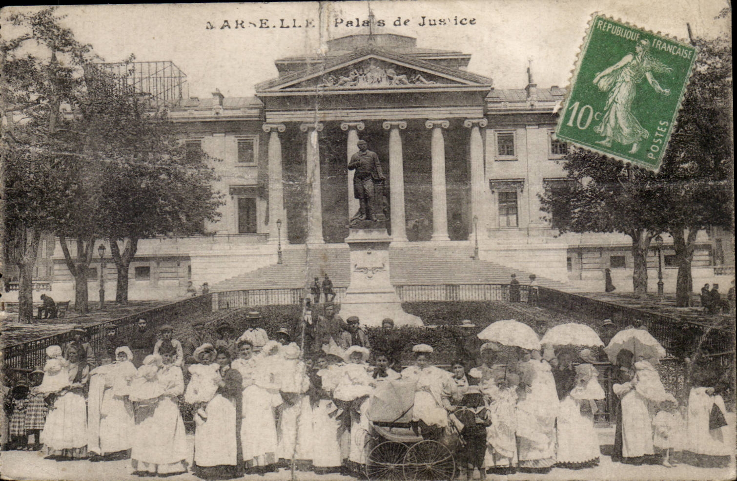 CPA Marseille palais de justice ( nourrices )