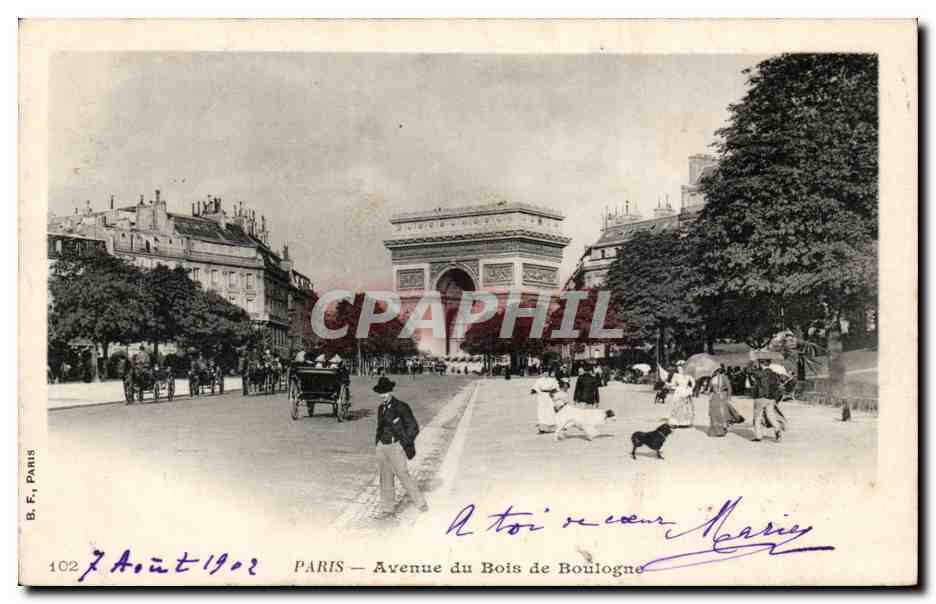 Paris CPA Avenue du Bois de Boulogne