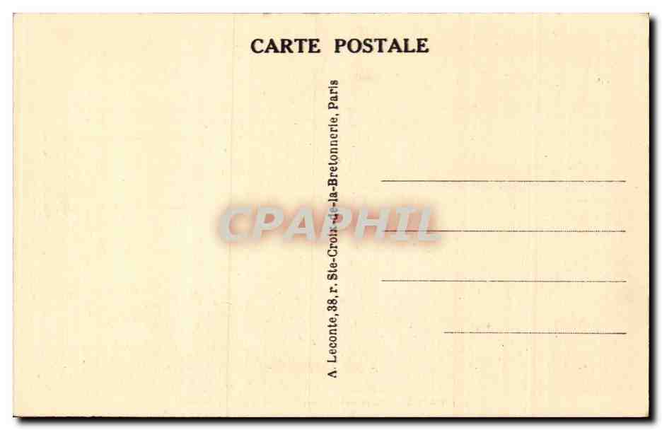 CPA Paris Hotel de ville et le pont d'Arcole — Rückseite