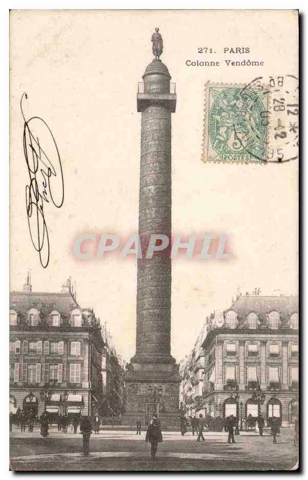 CPA Paris Colonne Vendome