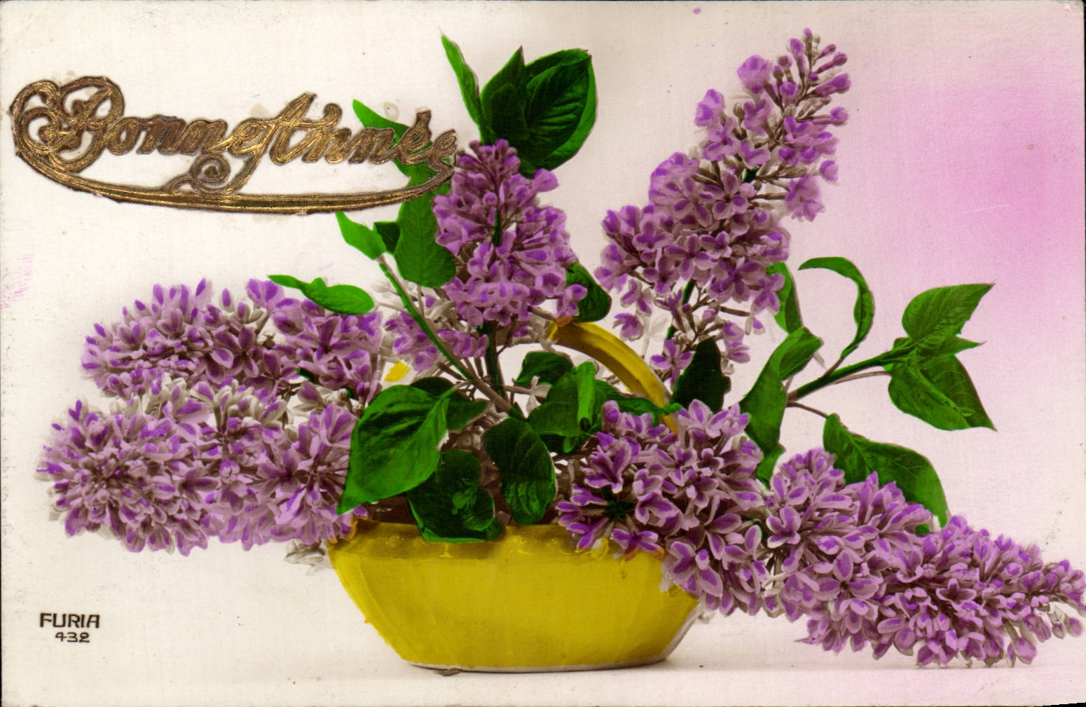 CPA Fantaisie Fleurs Bonne annee
