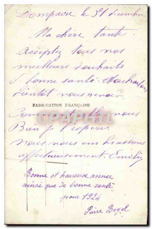 CPA Fantaisie Fleurs Bonne annee — Rückseite