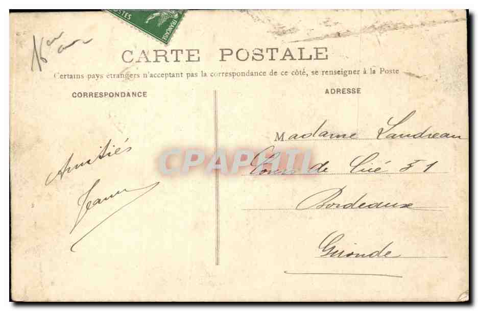CPA Paris Bois de Boulogne La cascade — Rückseite