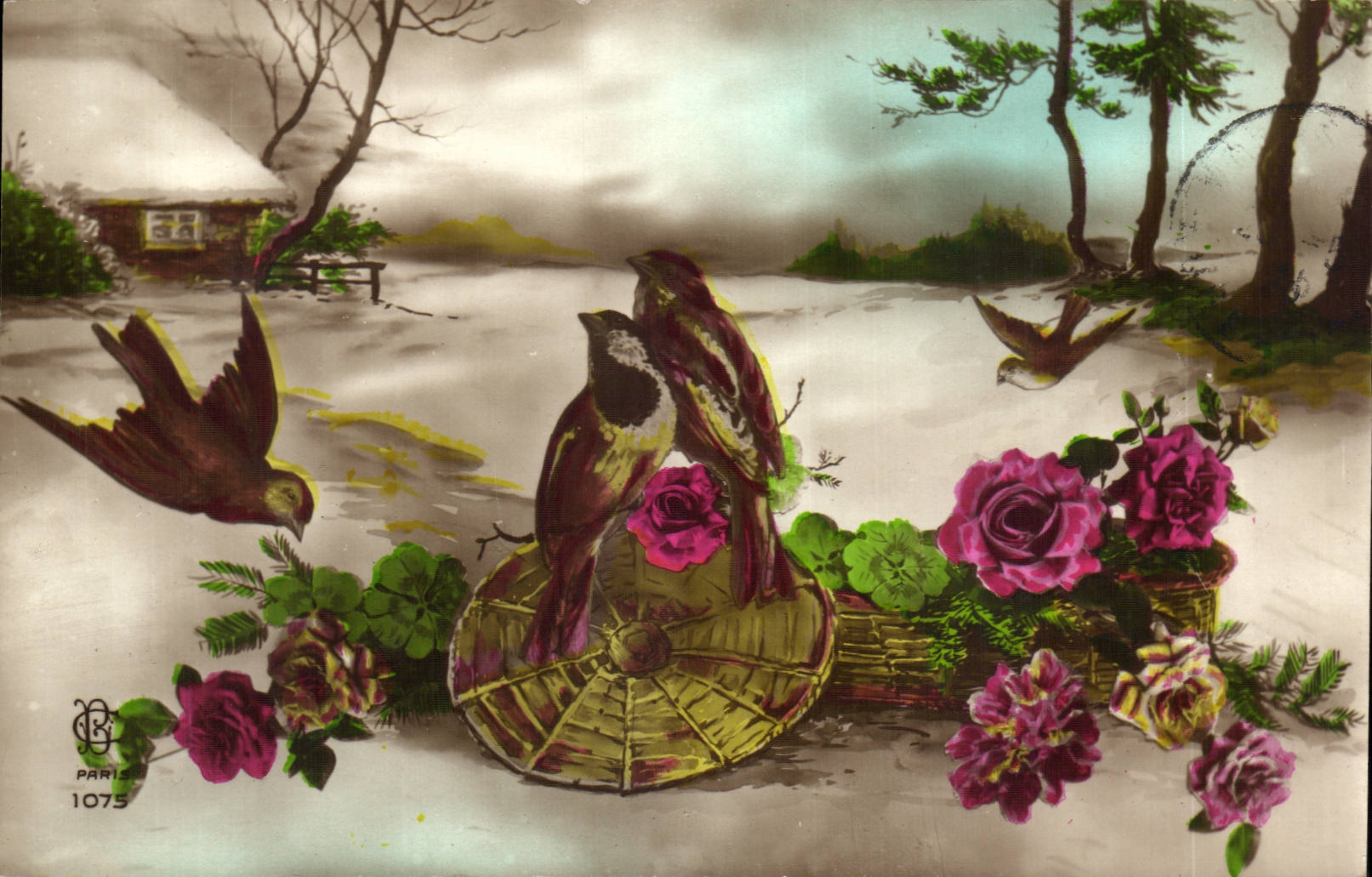 CPA Fantaisie Fleurs