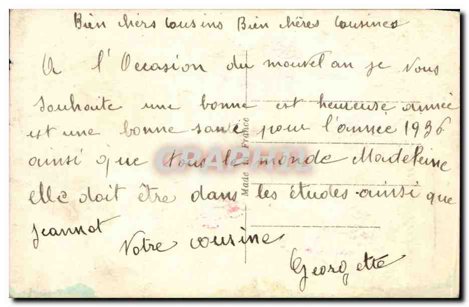 CPA Fantaisie Femme — Rückseite