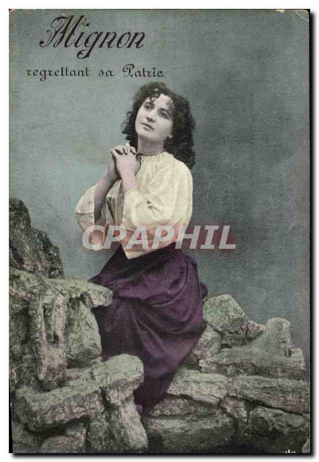 CPA Fantaisie Mignon regrettant sa patrie Femme
