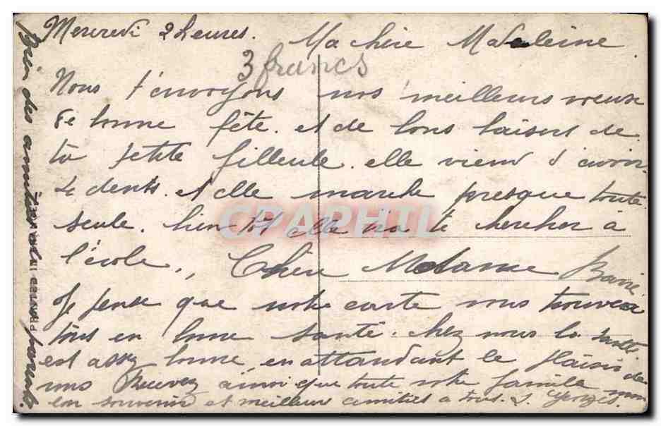CPA Fantaisie Enfant  — Rückseite