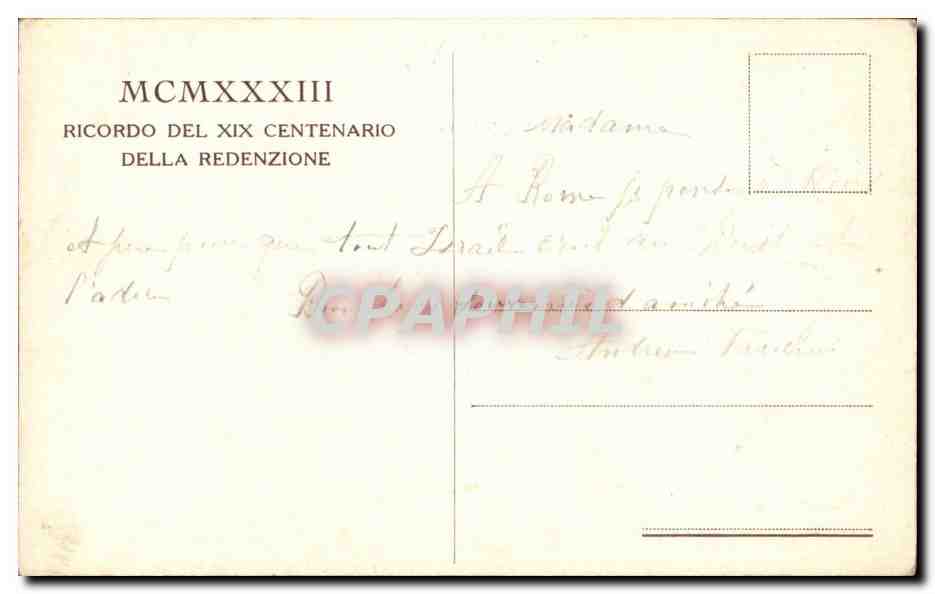 Jésus ressuscité — Anno Santo MCMXXXIII — éditeur inconnu — Reverso