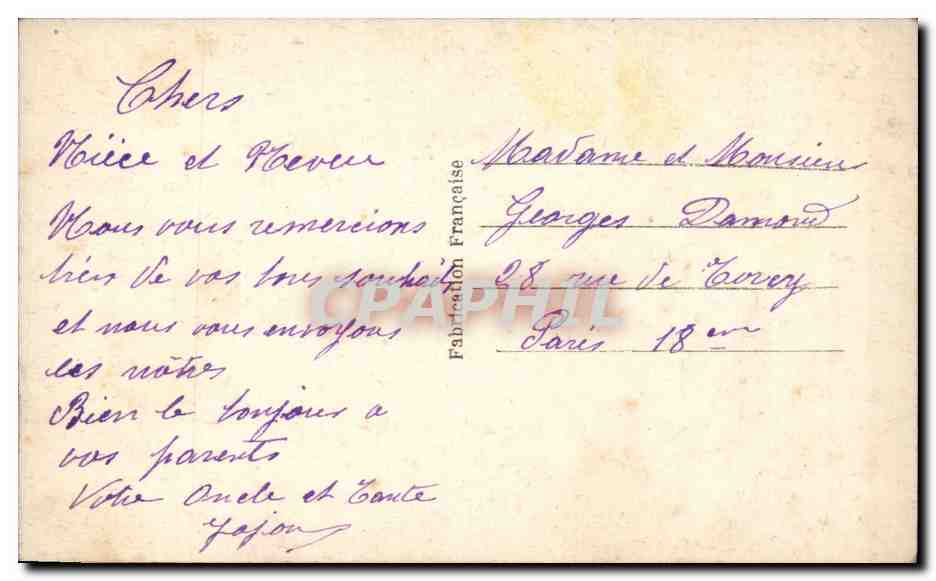 CPA Fantaisie Enfant — Verso