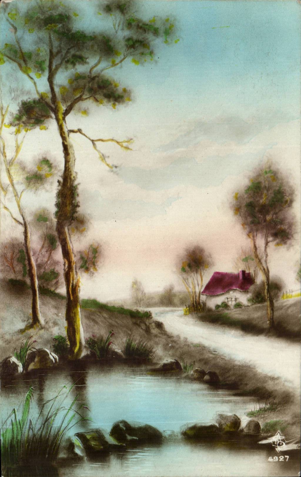 CPA Fantaisie Paysage