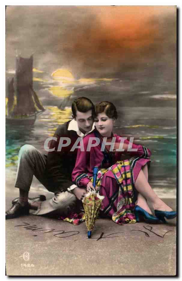 CPA Fantaisie Femme Couple