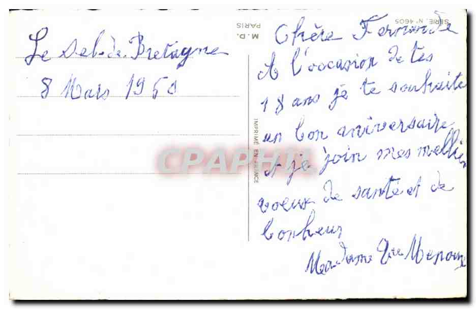 CPA Fantaisie Fleurs Heureux anniversaire — Verso