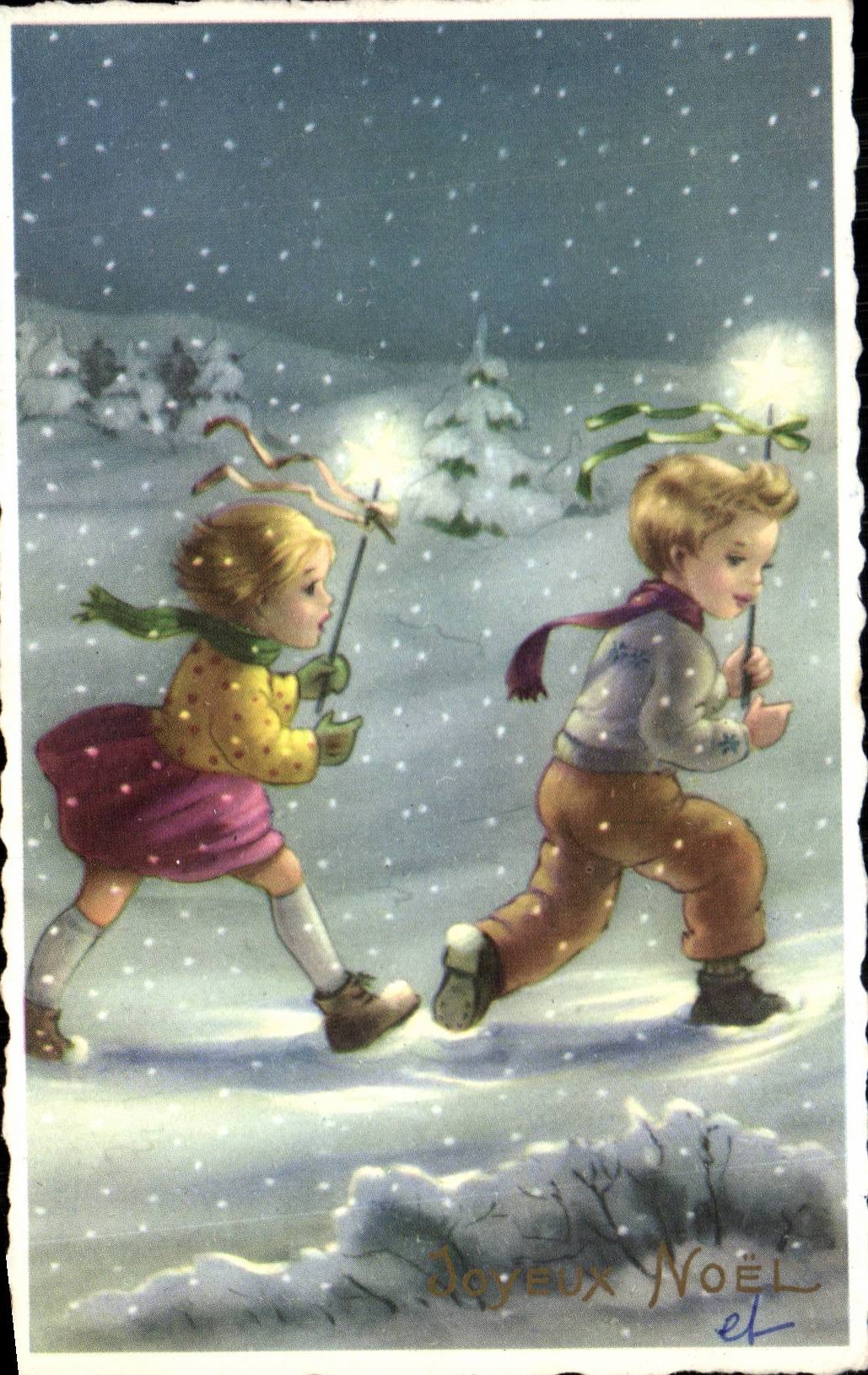 CPA Fantaisie Enfants Joyeux Noel Christmas