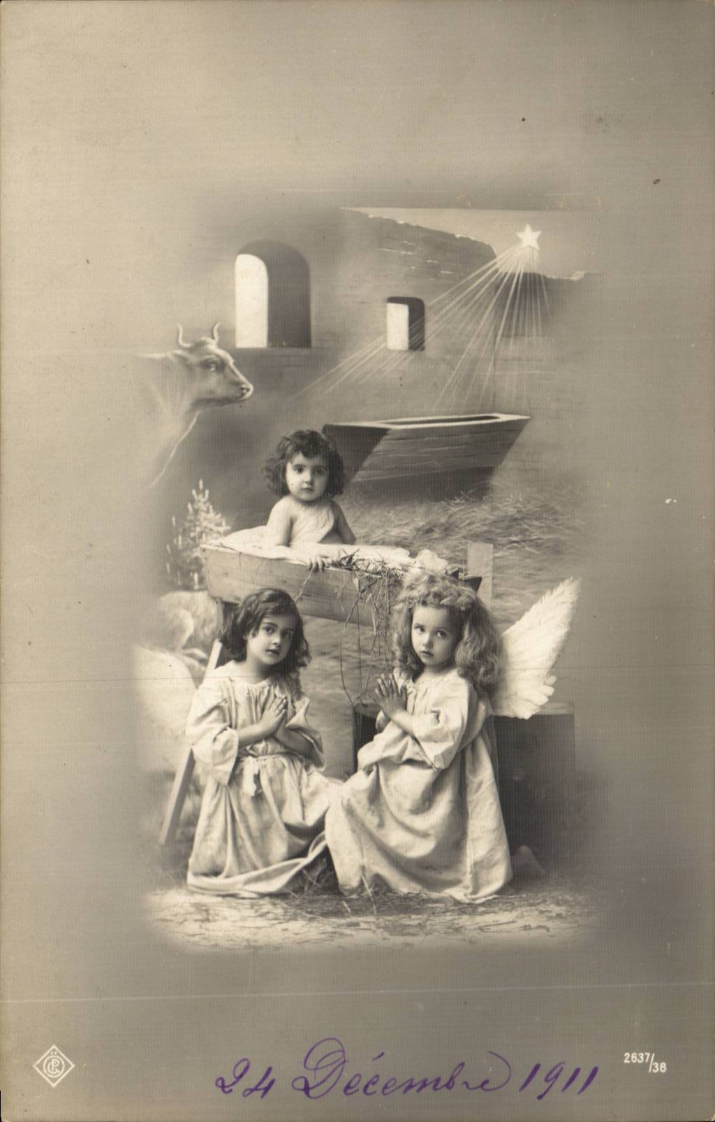 CPA Fantaisie Enfants Ange Angel