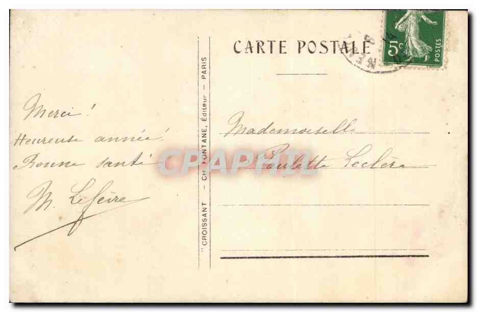 CPA Fantaisie Enfants Ange Angel — Rückseite