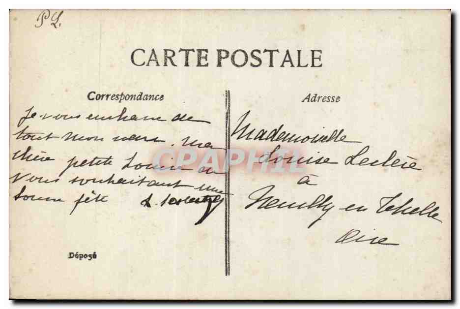 CPA Fantaisie Enfant Bonne fete — Rückseite