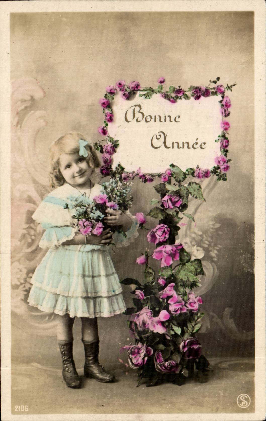 CPA Fantaisie Enfant Bonne annee