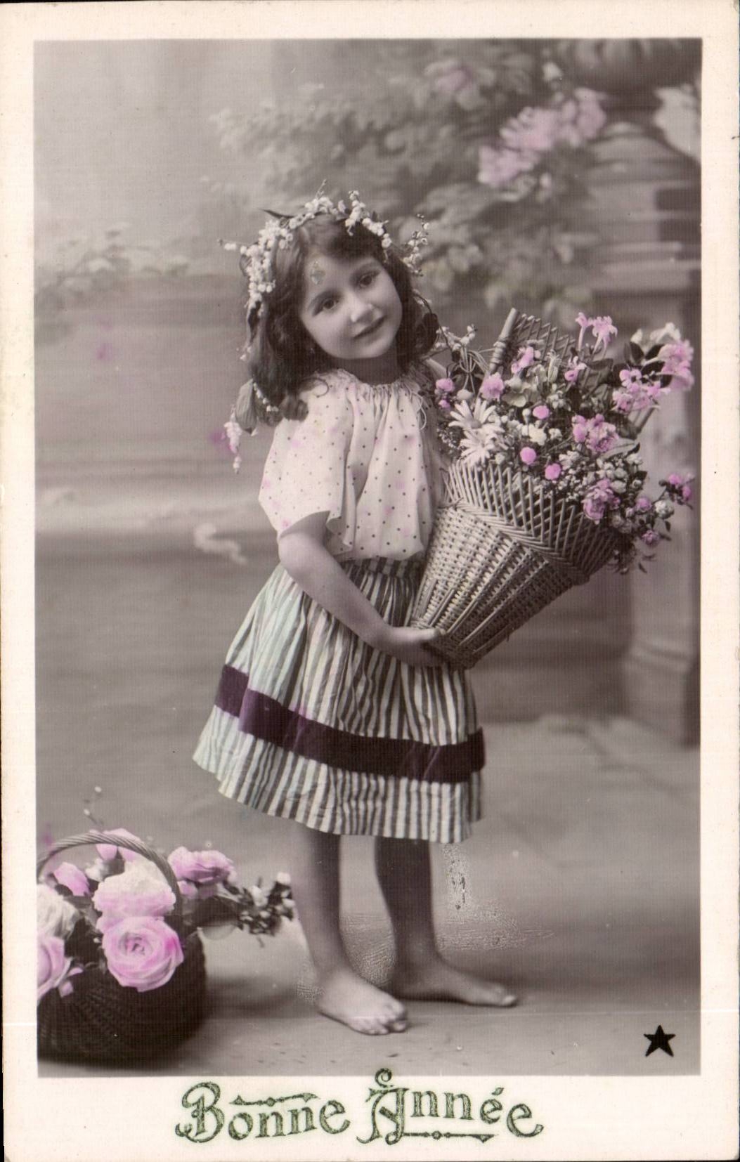 CPA Fantaisie Enfant Bonne annee