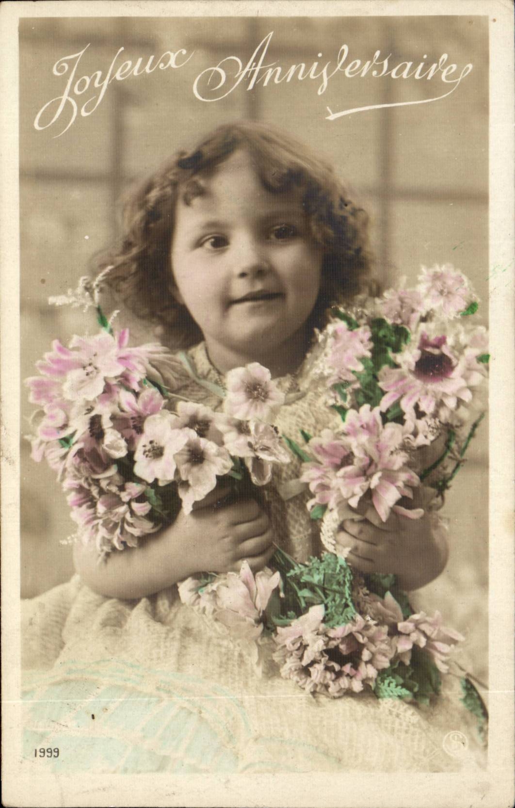 CPA Fantaisie Enfant Joyeux anniversaire