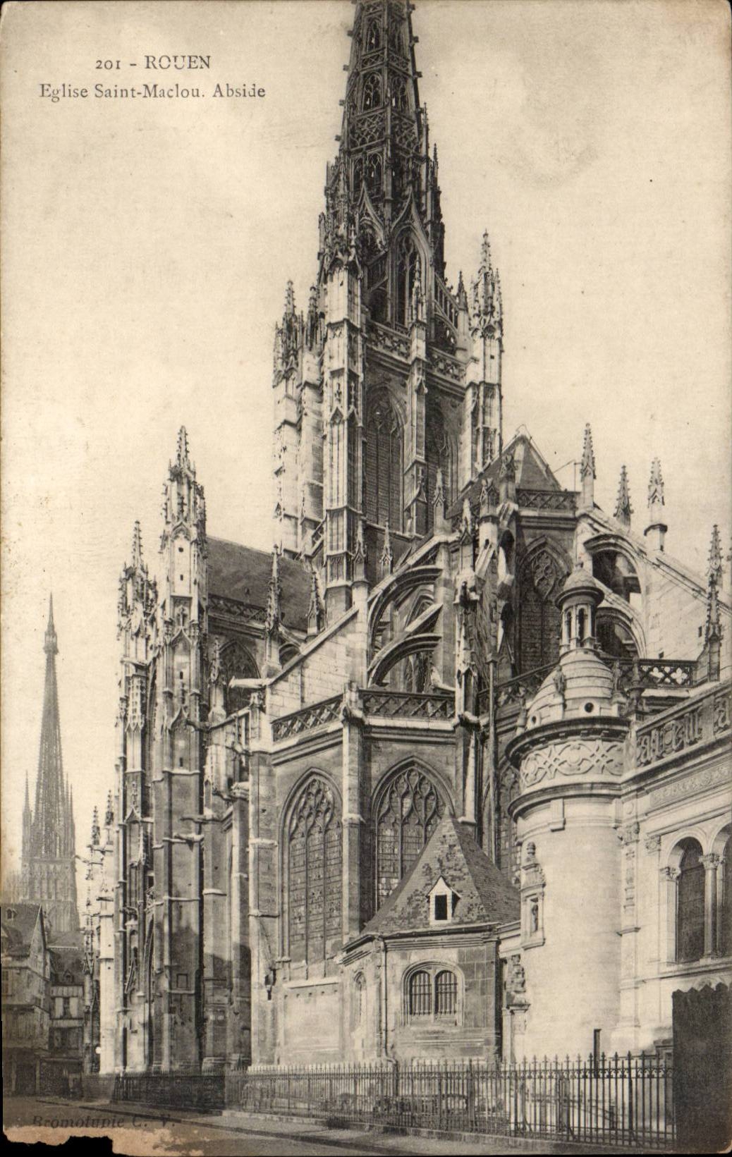 Rouen CPA Eglise Saint maclou Abside