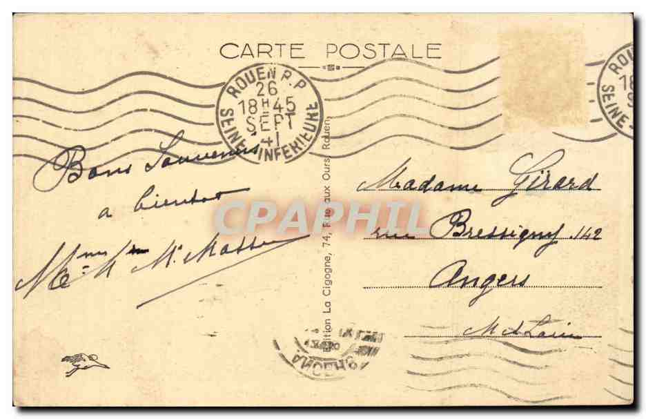 Rouen CPA Vue generale — Verso