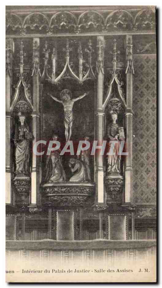 Rouen CPA Interieur du palais de justice SAlle des assises