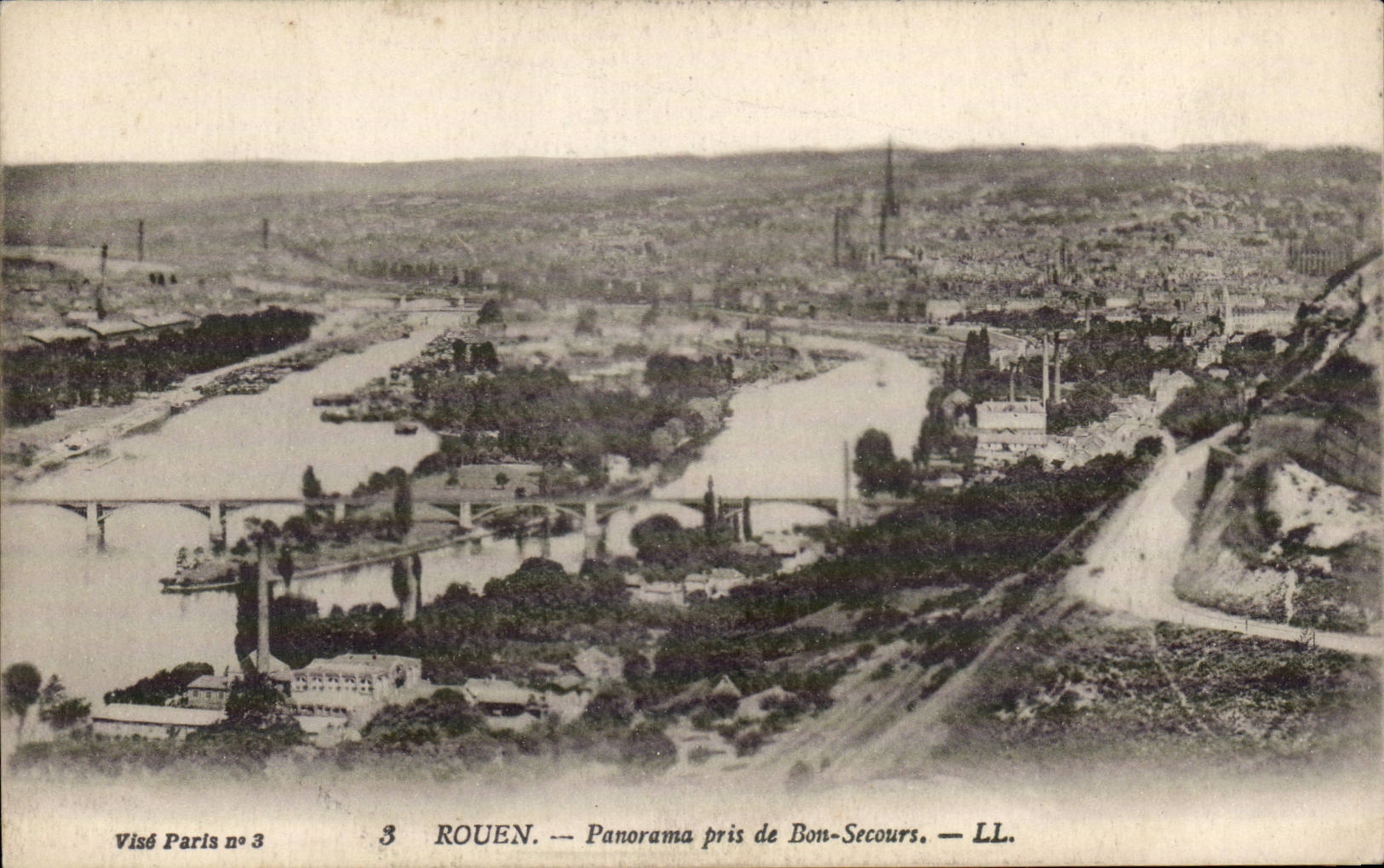 Rouen CPA Panorama pris de Bon SEcours